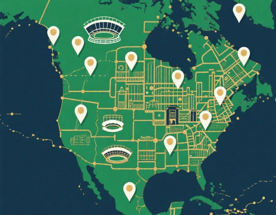 主辦城市與場館示意圖