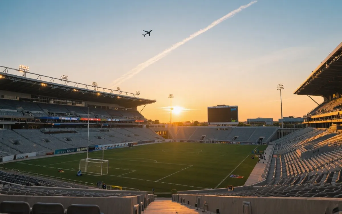 2026世界杯主办地氛围：球场、城市夜色与长途旅行意象